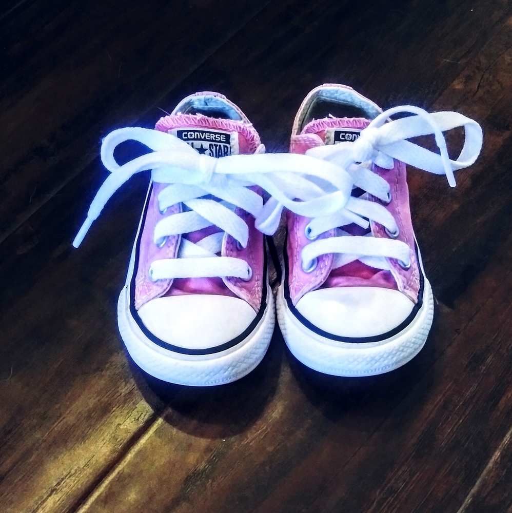 Pink Infant Converse Shoes Size 6